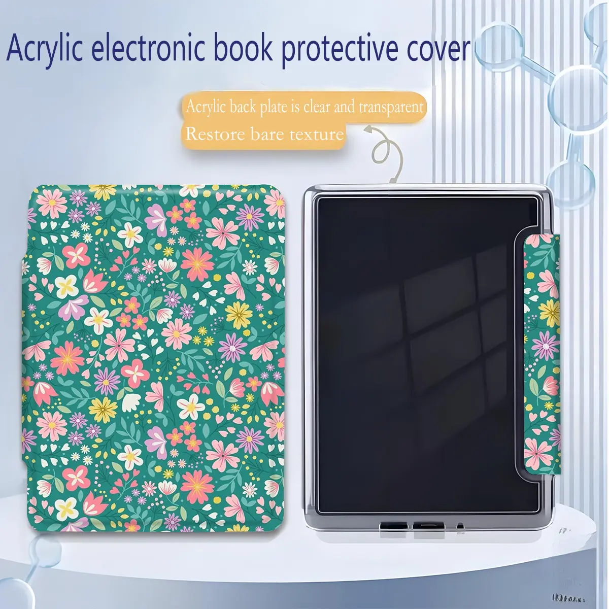Cute floral pattern Kindle case; comes with a hand strap; suitable for 2024 11th generation Kindle Basic, 11th/12th generation Paperwhite, and 1st generation Colorsoft devices; cute and sexy pastel-colored case with shockproof and lightweight design