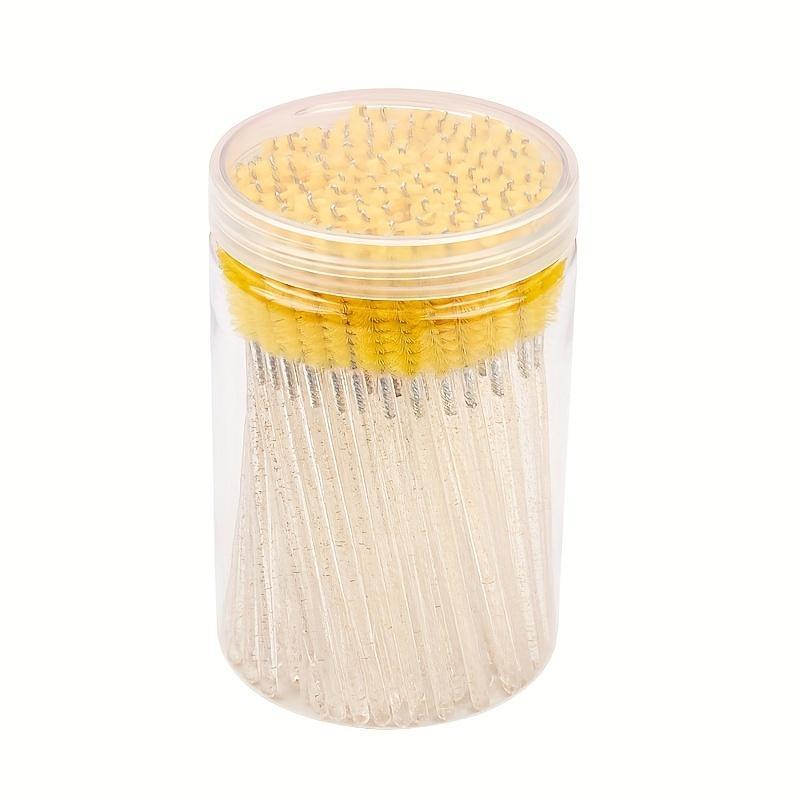 Disposable Eyelash Brush with Container, 40pcs/box Mascara Wands for Travel Eyelash Makeup, Spoolie Accessories for Eyelash Extensions, Cosmetic Accessory, Makeup Brushes, Eyelash Tools, Cosmetics Makeup Tools