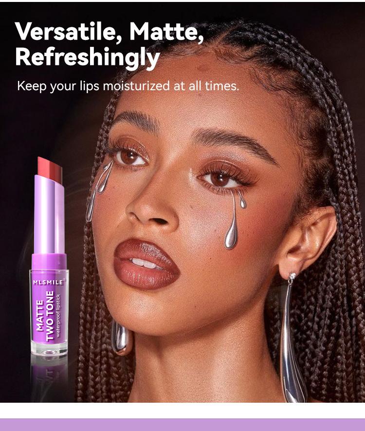 tone lipstick, shimmer and matte, moisturizing, non-transferable, lip balm, gradient gradient lip makeup lipstick