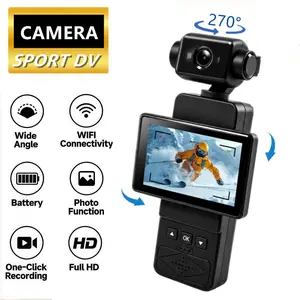 Portable Handheld Camera, HD Streaming Camera, 270° Rotatable Head, Manual Flip Screen, 2.78 Inch Display, Vlog, 1gb-32GB Card