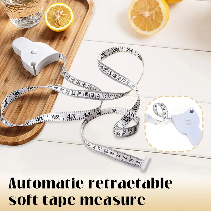 1 Count Body Measuring Tape 60 Inch, self-driven Shrinkage 3D Tape for Home Fitness, Easy Read Soft Tape Measure Durable Tape Measure