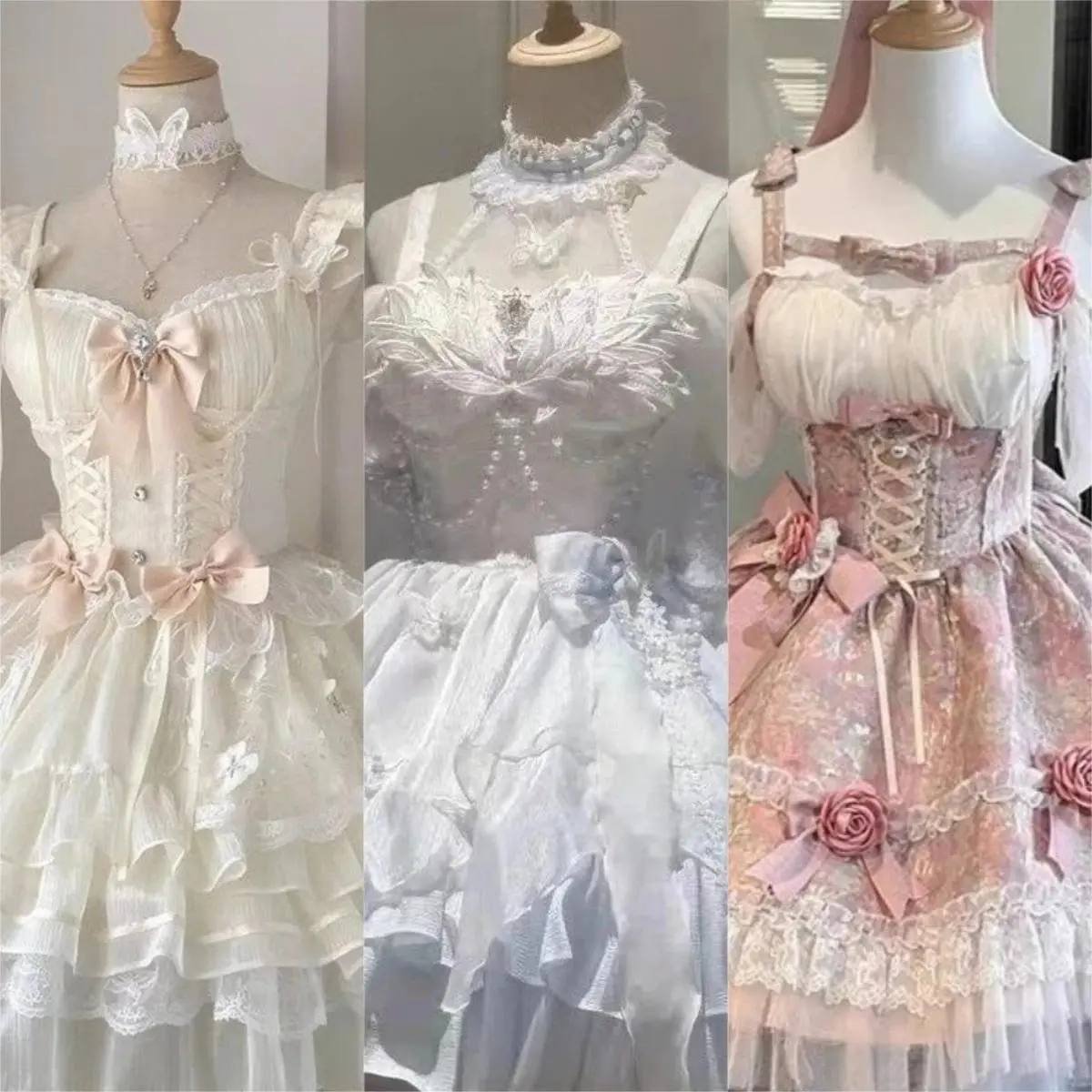 Even Party Dress Sets Women Japanese Kawaii Lolita Dress French Elegant Vintage Sweet Bow Birthdays Dresses Harajuku Y2k Bandage