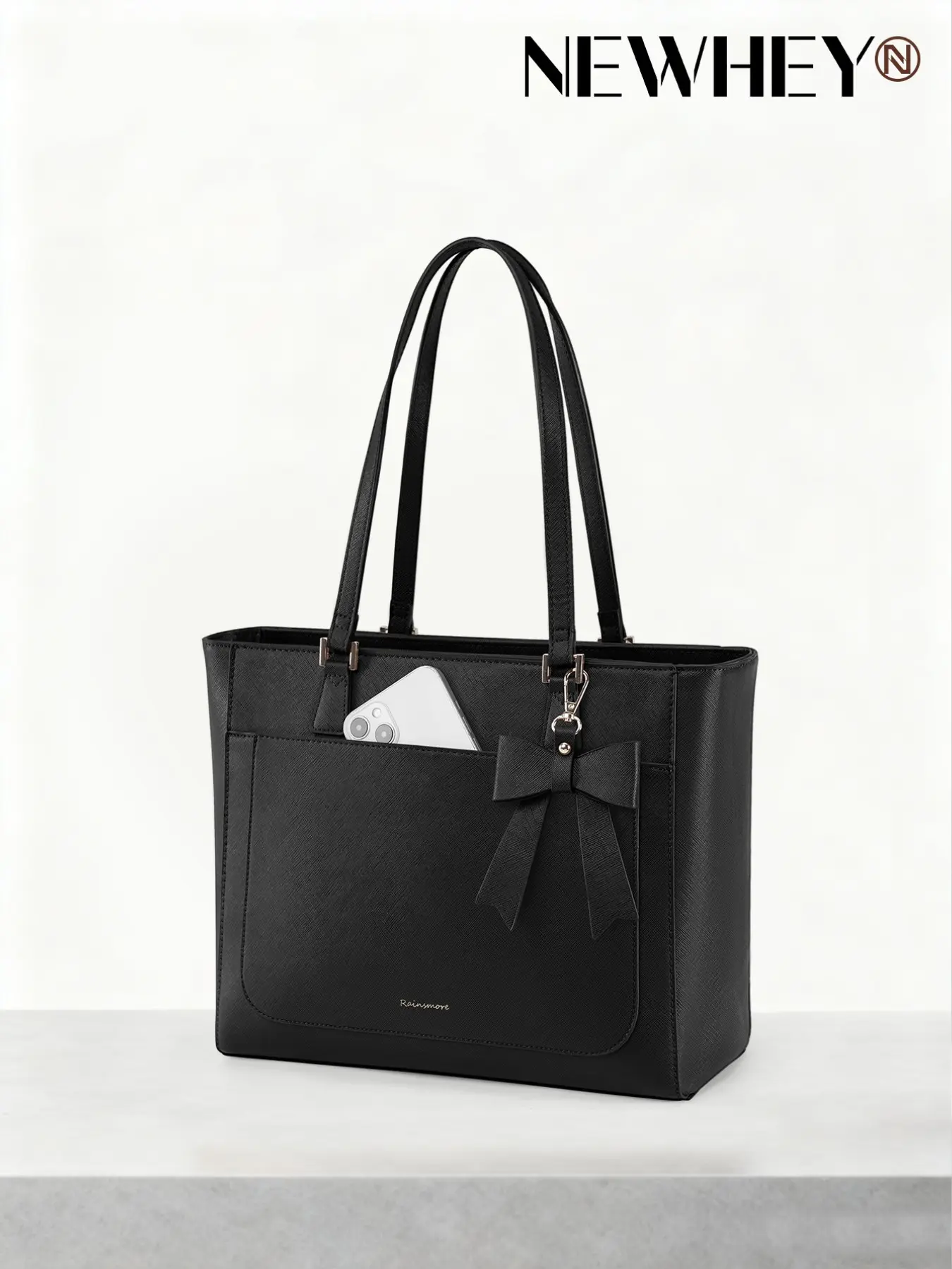 Women's Large Carry All Tote Bag, Zipper Tote Bag, Waterproof PU Leather Shoulder Bag, Zip Handbag, Office Work Bag for School, Work, Travel, Daily Use, Daily Commuter Bag, Elegant Design