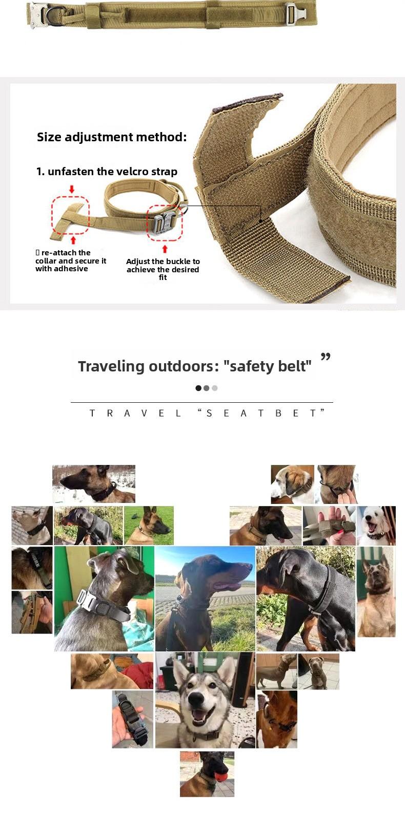 Tactical Dog Collar with Quick-Release Metal Buckle & Control Handle, Military-Grade Durable Nylon, Adjustable for Medium & Large Dogs, Camo Training Collar for German Shepherd, Pitbull, Rottweiler, Ideal for Walking, Hiking & Outdoor Training