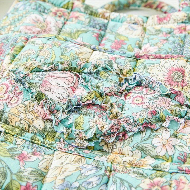 Charming Floral Fabric Storage Bins with Handles- Desktop Storage Basket, Travel Folding Organizer, Portable, Multi-Compartment Organizer for Clothes, Underwear& Accessories- Ideal for Bedroom or Bathroom Decor, Laundry Baskets