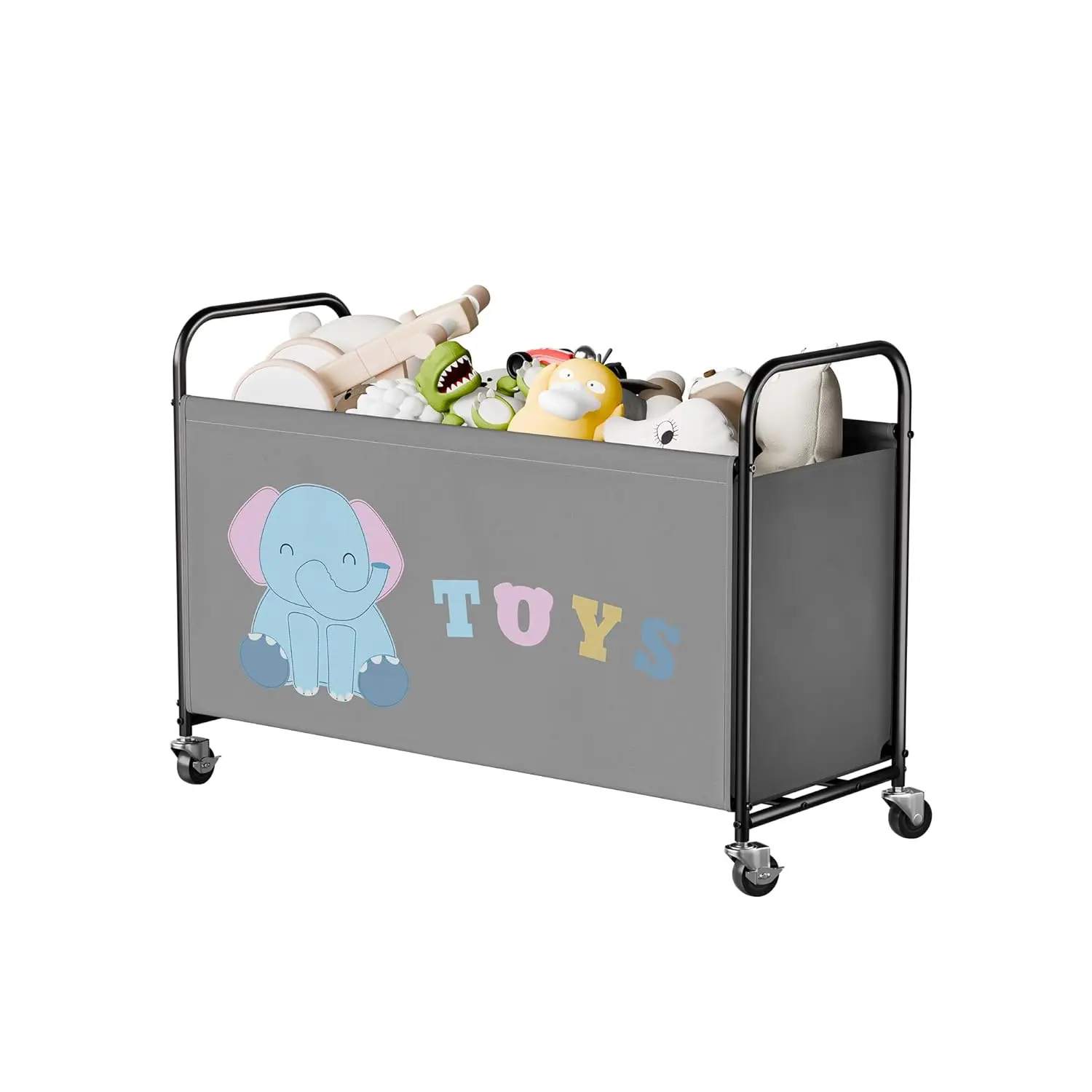 GRANNY SAYS Toy Box for Boys Girls, Extra Large Toy Chest Storage with Wheels, Metal Kids Toy Storage Organizer for Living Room Storage, 135L Toy Bins for Kids Organizer Stuffed Animals, Grey