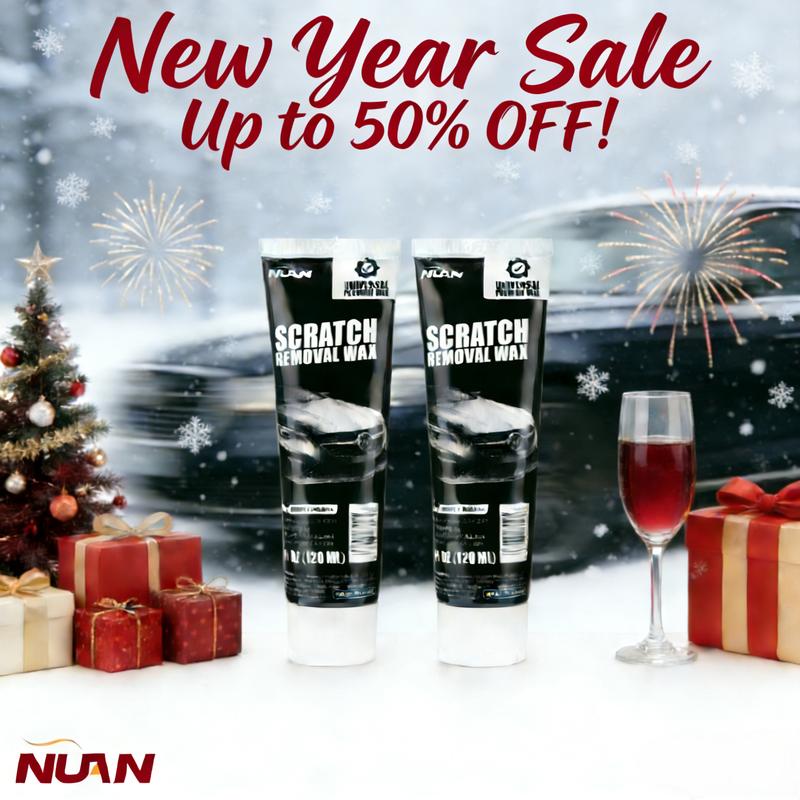 NUAN Car Scratch Repair Paste Kit – Instant Scratch Remover Wax for Car Paint, Erases Light Scratches & Scuffs, Restores Mirror Gloss, Easy DIY Repair with Sponge & Cloth