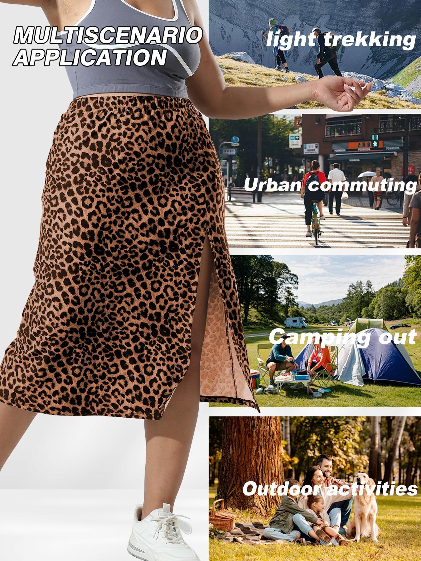 【plus Size】 Leopard Print Skirt, Casual Fashion Skirt for Daily Outdoor Wear, Women Plus Clothing for Summer, Casual Fashionable Skirt, Boho Fashion Skirt, Boho Hippie Skirt