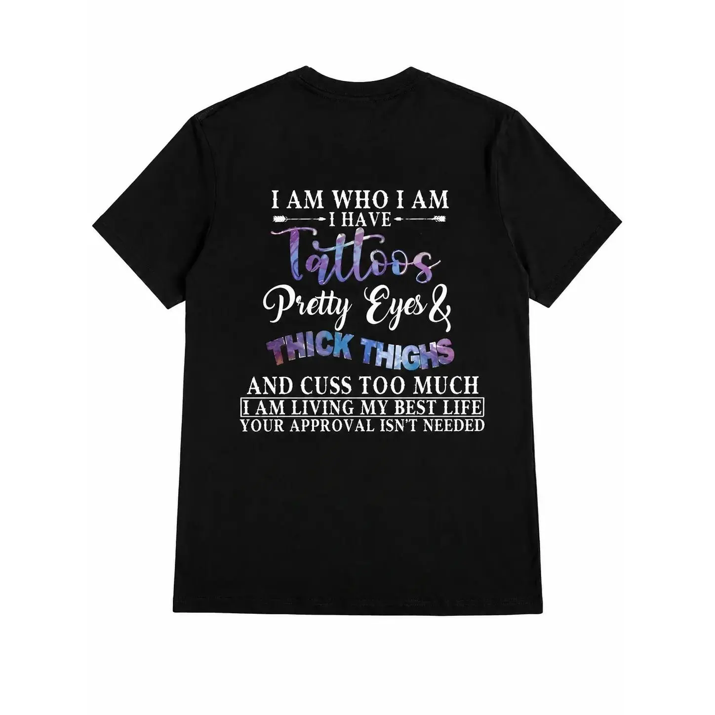 Tattoos Pretty Eyes and Thick Thighs Printed tshirt ,hoodie, sweatshirt, Aesthetic tatoo merch summer outfits, style, streetwear, Nun top, vintage y2k graphic tees, Fatherday, Memorial day, 4th July Casual Cotton, Garment, Shortsleeve Crewneck