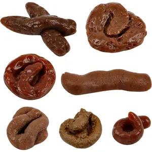 Realistic Soft Fake Poop Prank Props, Lifelike Brown Fake Turd Novelty Gag Toy, Hilarious Practical Joke Gift for Office Pet Pranks, Party Games, Father's Day & Back to School