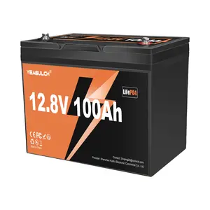 12V 100Ah LiFePO4 Lithium Battery,1280Wh Deep Cycle Lithium Iron Phosphate Battery 100A BMS 4000+ Deep Cycles Ideal for RV Solar Off-Grid Systems Home Energy Storage