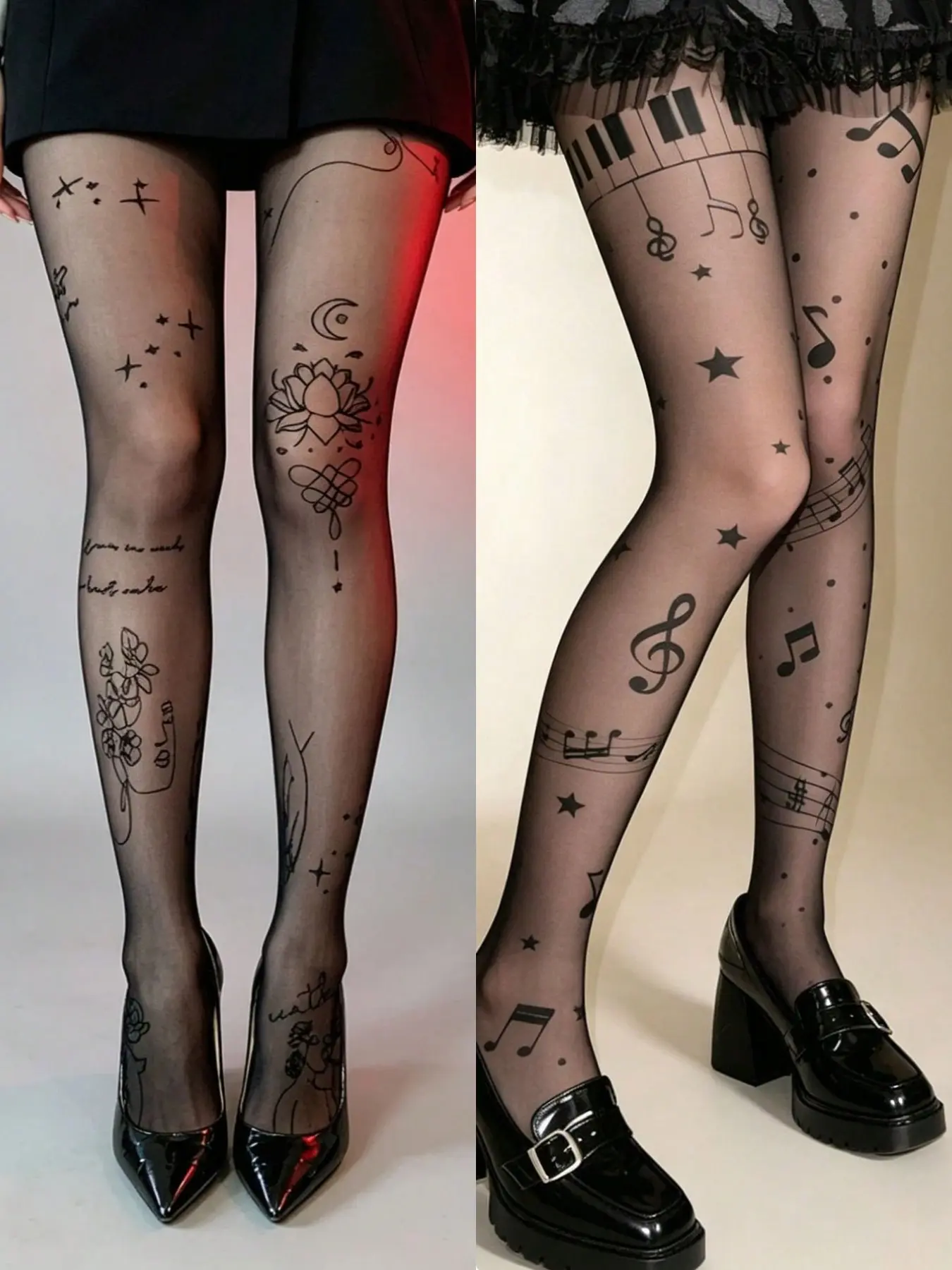 2 Pairs Women's Pantyhose, Comfortable Soft Material, Transparent, Ultra-Thin, Elegant Footwear Accessory, Ideal for Parties and Music Festivals