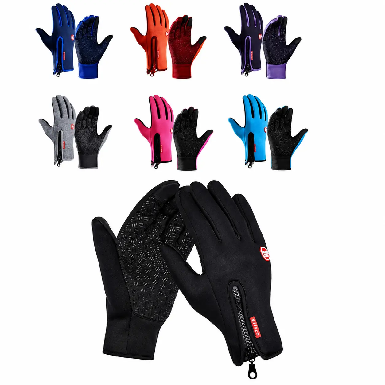 Premium Unisex Fleece-Lined Winter Gloves with Touchscreen-Compatible Tips, Windproof Thermal Insulation, Enhanced Grip for Skiing, Cycling, Hiking, and Everyday Cold-Weather Use – Durable Stretch Fabric for All-Day Comfort