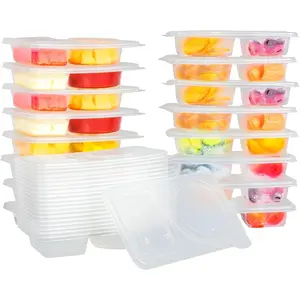 snack containers,Reusable Snack Containers with Lids 20Pcs,Dual compartment snack container,Snack box containers that are easy to carry  kids and adults,Suitable  dining out and camping
