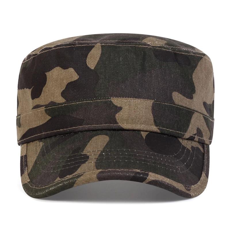 Unisex Camouflage With Pores Series Flat Top Baseball Caps Spring Autumn Sailor Hats Men Flat Top Captain Military Caps