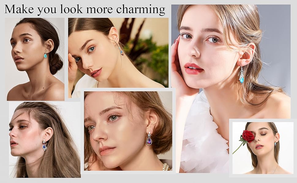 12 Pairs Bohemian Silvery Drop Earrings Set for Women Girls Geometric Cubic Zirconia Teardrop Drop Dangle Earrings Vintage Trend Party Jewelry Christmas Gifts 12 Pairs Bohemian Silvery Drop Earrings Set for Women Girls Geometric Cubic Zirconia Teardrop Drop Dangle Earrings Vintage Trend Party Jewelry Christmas Gifts