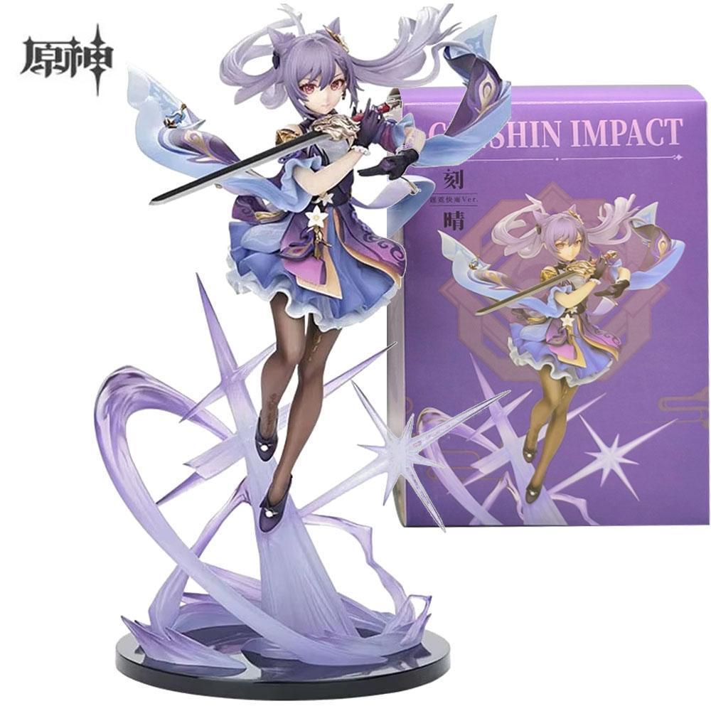22CM Anime Game Genshin Impact Keqing Figure Anime Chinese Style Cute Cool Model Toys Gifts Collection Action Ornaments PVC