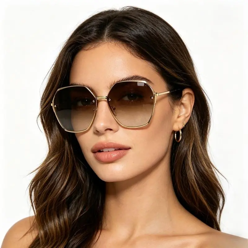 Luxury Rimless Metal Sunglasses, Minimalist Face Slimming Daily Eyewear, Sports Eyewear for Outdoor Activities, Sunglasses Sports Eyewear