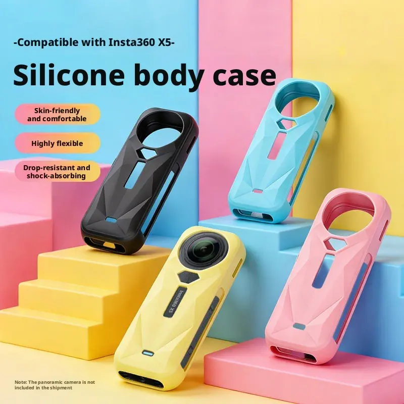for Dji Osmo 360 X5 Silicone Case, Anti-Drop Dirt-Resistant Cover, Lens Cap, Body Protection, True Machine Mold, Perfect Fit