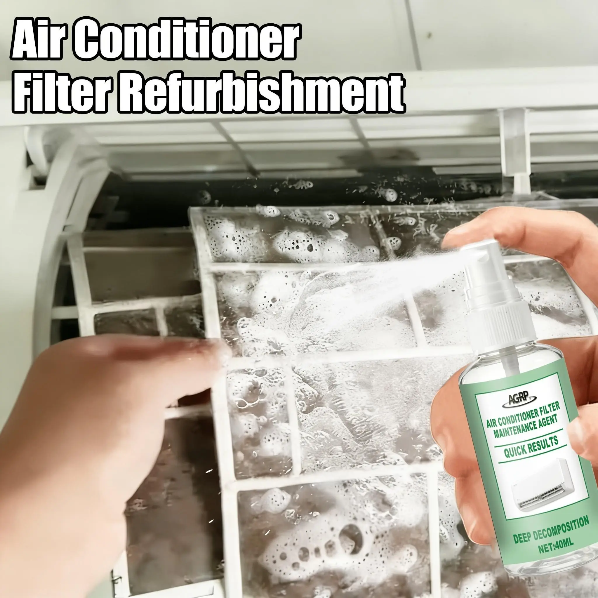 Air Conditioner Surface Care Tool, Helps Lift Surface Dust & Oil Grime, Optimizes Unit Airflow Performance, Supports Lower Power Consumption, Suitable for Household, Vehicle & Office Use