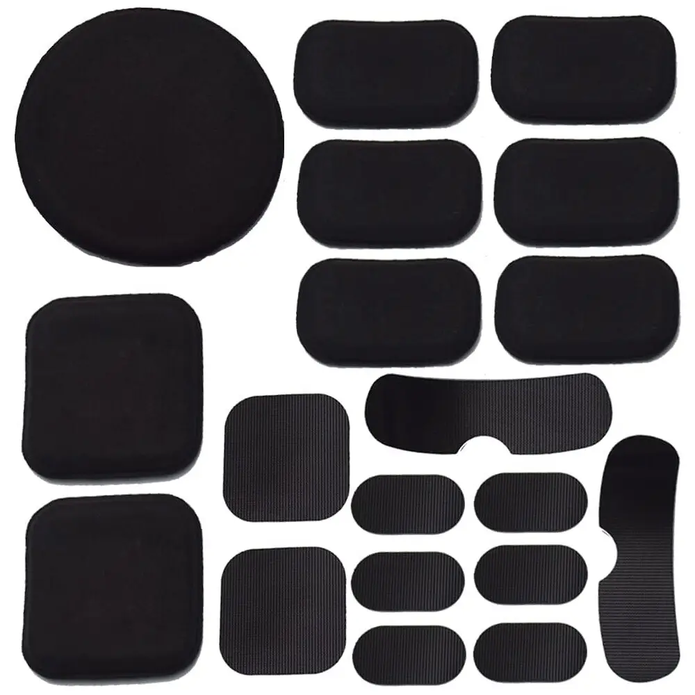 19Pcs/Set Universal Helmet Padding Kits, Outdoor Motorcycle Helmet Foam Pads Replacement Helmet Padding Set Mats for Fast Mich ACH PASGT Helmet Accessories