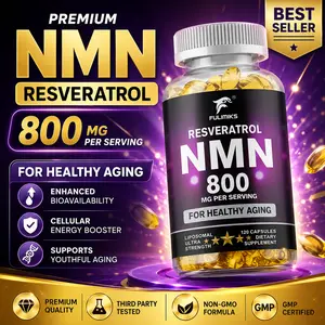 High Purity NMN 500mg + Resveratrol 300mg Liposomal for Boost NAD+ High Absorption, Energy & Vitality, Boost NAD+, 120 Capsules
