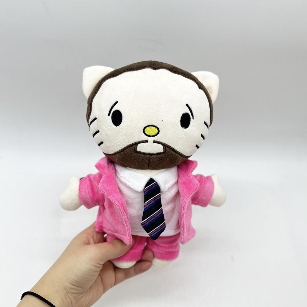 Mac Miller Hello Kitty  Plush Doll Pink Suit Boy Plush Toy Figure Stuffed Toys Cute Boys Girls Birthday Gift