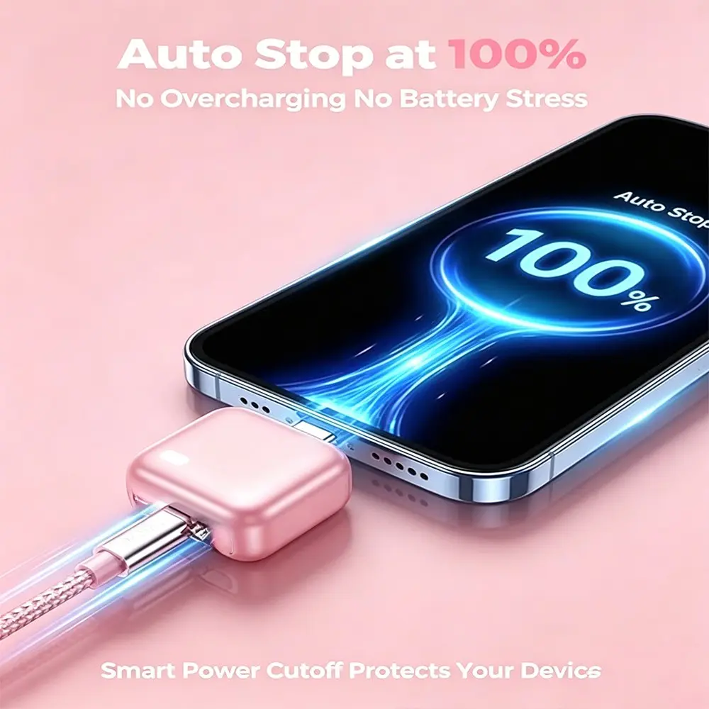 Portable 140w Fast Charging Adapter Charger with Type-C Port, Auto-Disconnect Feature, Ideal for Phones, Power Tools, and Earbuds