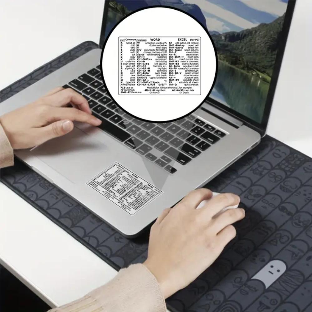 Word & Excel Shortcut Sticker for Fall, Laptop Keyboard Decal for Office Home, Laptop Keyboard Shortcut Stickers, DIY Decorative Sticker, Laptop Sticker, Office Keyboard Accessories for Work Efficiency, Shortcut Mastery, Self Adhesive Sticker