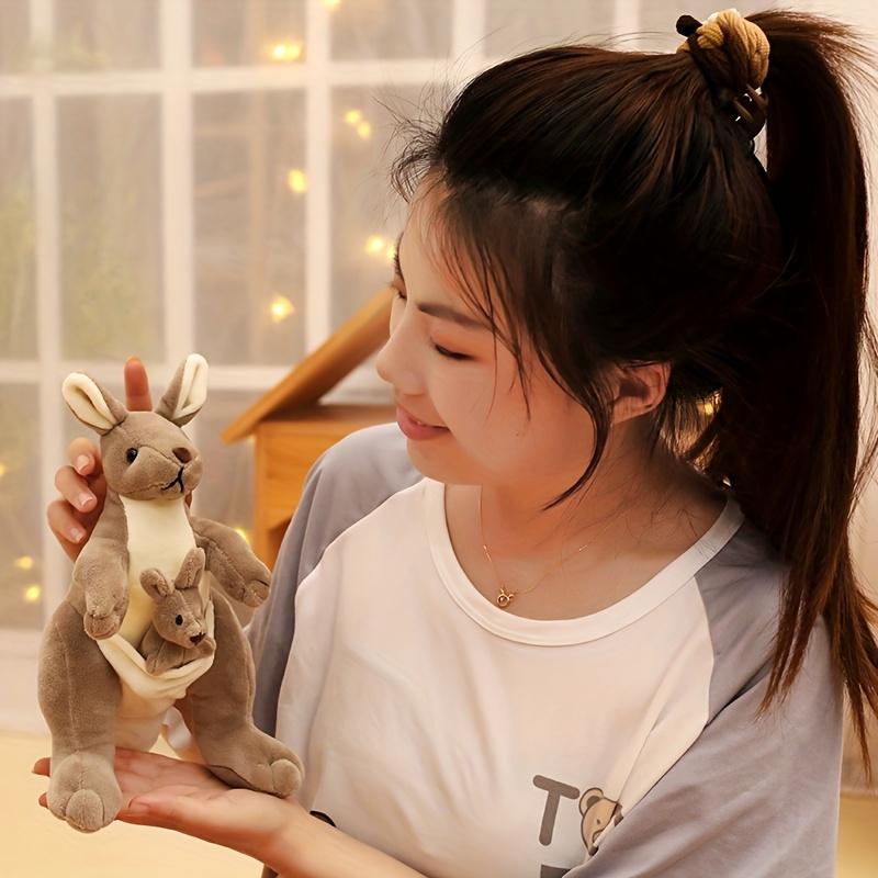 2-in-1 Kangaroo Family Plush Toy, Cute Kangaroo Mom and Mini Kangaroo Stuffed Animal Plush Doll, Australian Kangaroo Plush Doll, Perfect Gift for Halloween, Christmas, Thanksgiving, and Easter weighted rare Cartoon Gorilla Backpack Whale Shark Kawaii