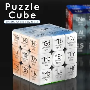 Chemical Elements Periodic Table Cube, Speed Cube, Puzzle Toy, Educational Brain Teaser for Teens, Birthday Gift, Christmas Gift