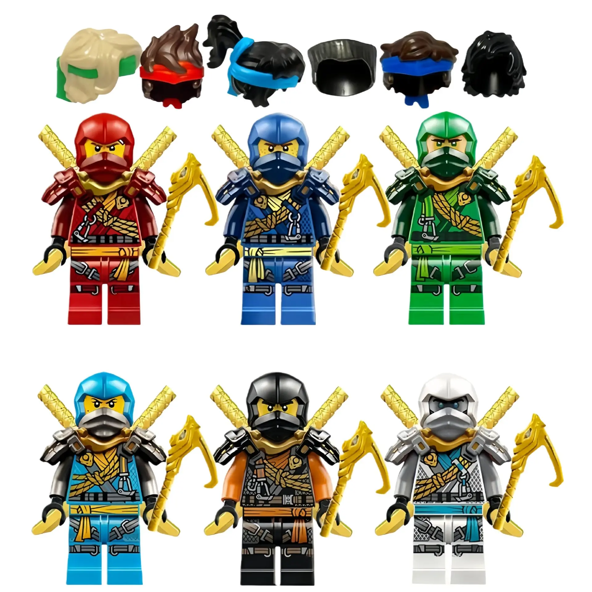 Season 18 Mountain Climber Fantasy Warrior Minifigures, Small Particle Bricks With Double Sided Printing & Matching Decor Attachments, DIY Assembly Collectible Character Set For Boys Desktop Display