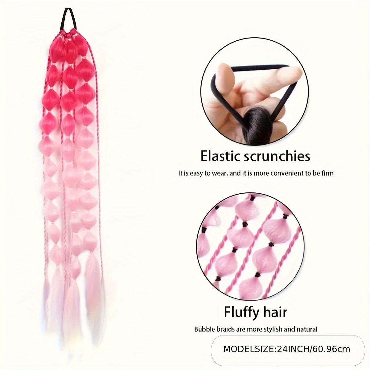 1PCS Y2K Fashion Bubble Braid Synthetic Ponytail Extension - Elastic Hair Accessory, various styles suitable for women, suitable for all occasions, Carnival/Mardi Gras/Masquerade