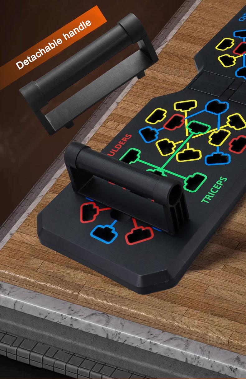 Foldable Push Up Board with Handle Bar and Resistance Rope, Multifunctional Push Up Board, Exercise Gym, Fitness System, Workout Exercise Stand for Men and Women Foldable Push Up Board with Handle Bar and Resistance Rope, Multifunctional Push Up Board, Exercise Gym, Fitness System, Workout Exercise Stand for Men and Women