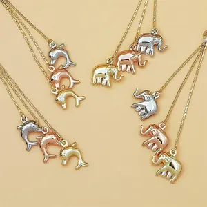 Women's Copper Elephant Dangle Earrings with Tassel and Dolphin Charms, Animal Inspired Statement Jewelry, Lightweight Fashion Earrings for Evening Wear and Daily Styling