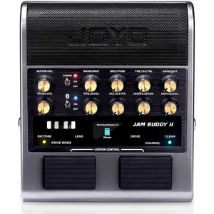 10W Electric Guitar Combo Amp Multi-Effects Pedal Portable Amplifier with Footswitch,14 Amp Models,3-Band EQ,36 Drum Patterns & Looper,OTG Recording, for Practice(JAM Buddy II, Gray)