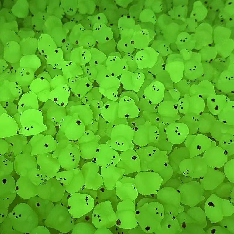 30PCS Mini Fluorescence Chicken Moss Toy Microlandscape Miniature Chick Figurines Fairy Garden Accessories Home Decor Crafts