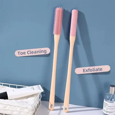 2pcs Foot Scrubbing Brush, Foot Scrubber for Shower, Foot Cleaner, Soft Exfoliating Bath Brush, Bathroom Gadgets