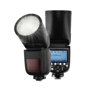 V1C Professional Camera Flash Speedlite Speedlight Round Head Wireless 2.4G Replacement for Canon EOS Series 1500D 3000D 5D Mark Lll 5D Mark Ll for Wedding Portrait Studio Photography