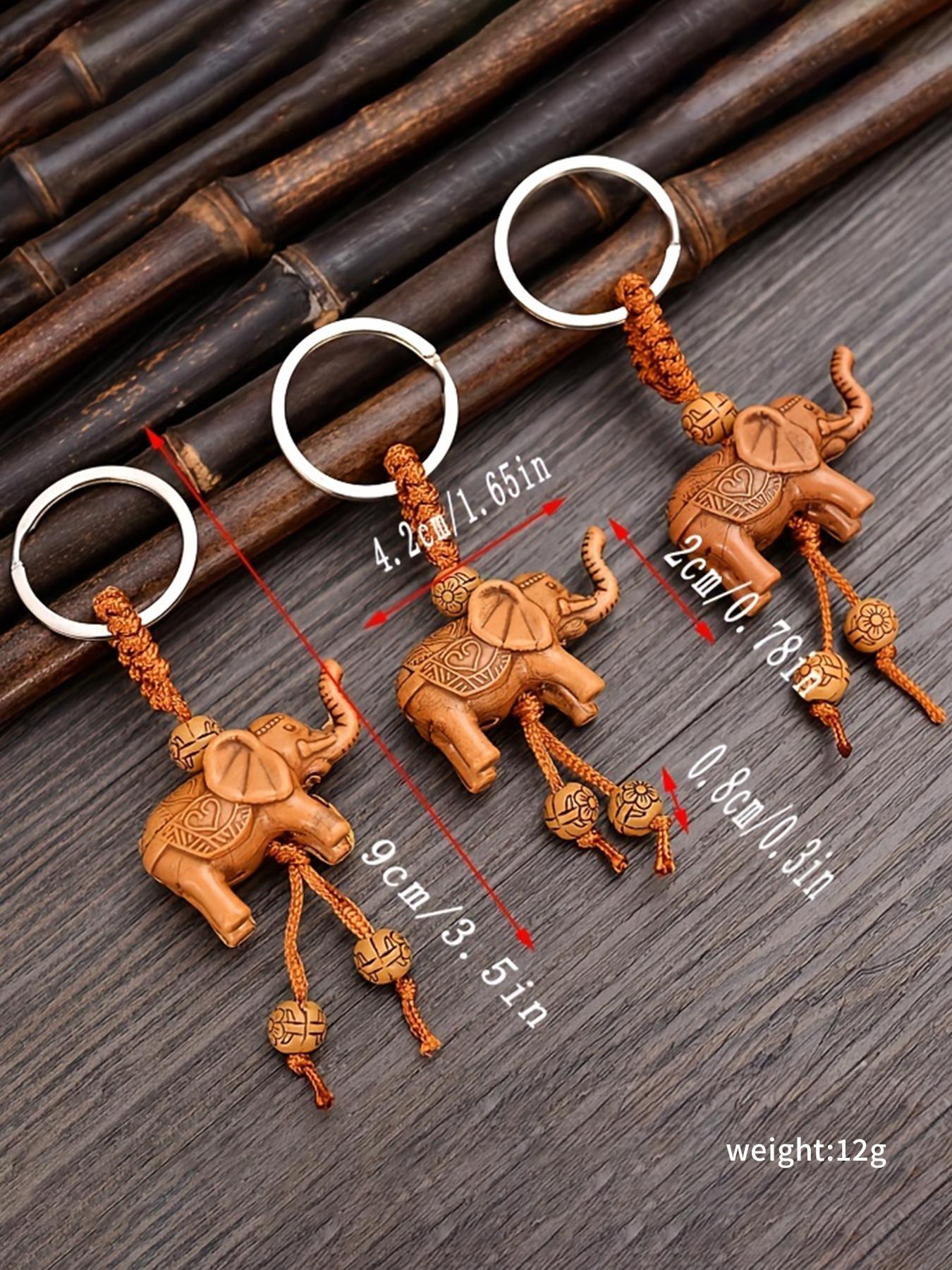 Cute Elephant Design Keychain, Boho Style Beaded Decor for Women & Men, Fashion Accessories for Bag Decoration, Keychain For Bags
