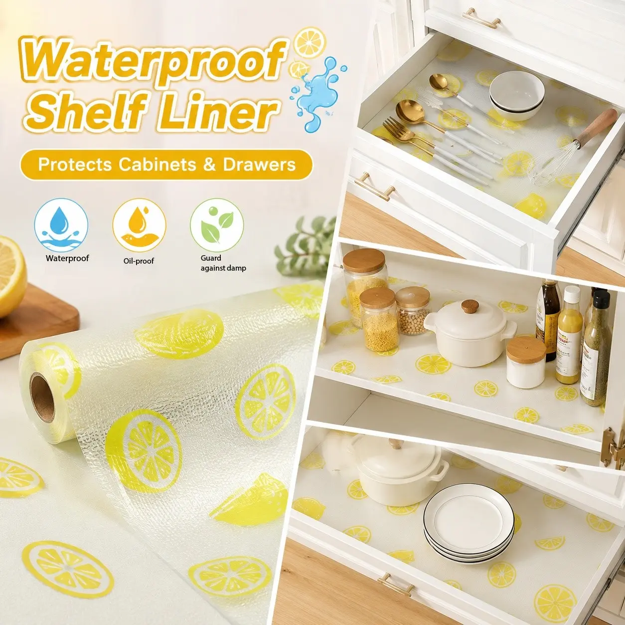 Thickened Peva Waterproof Shelf Liner, Durable Protective Covering, Ideal for Kitchen & Bathroom Shelves, Easy Clean Maintenance