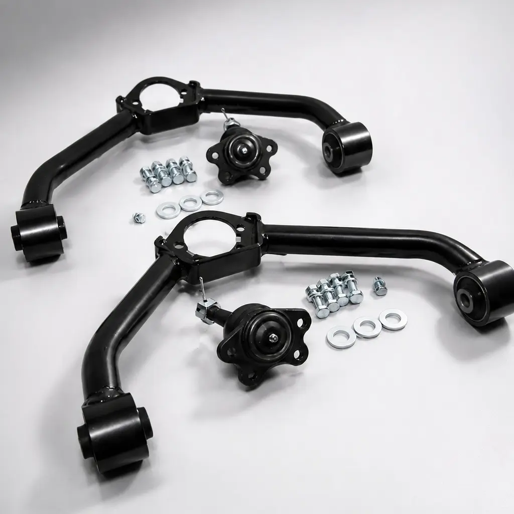 ARCH Front Upper Control Arm 1 Pair - Tubular Q235 Steel, Integrated Ball Joint, Bolt-On Installation, Lift Kits Compatible for Lifted Trucks, Black, 16.50 lb, for Chevy/GMC Silverado Sierra 1500/2500/3500 2WD/4WD 8-Lug