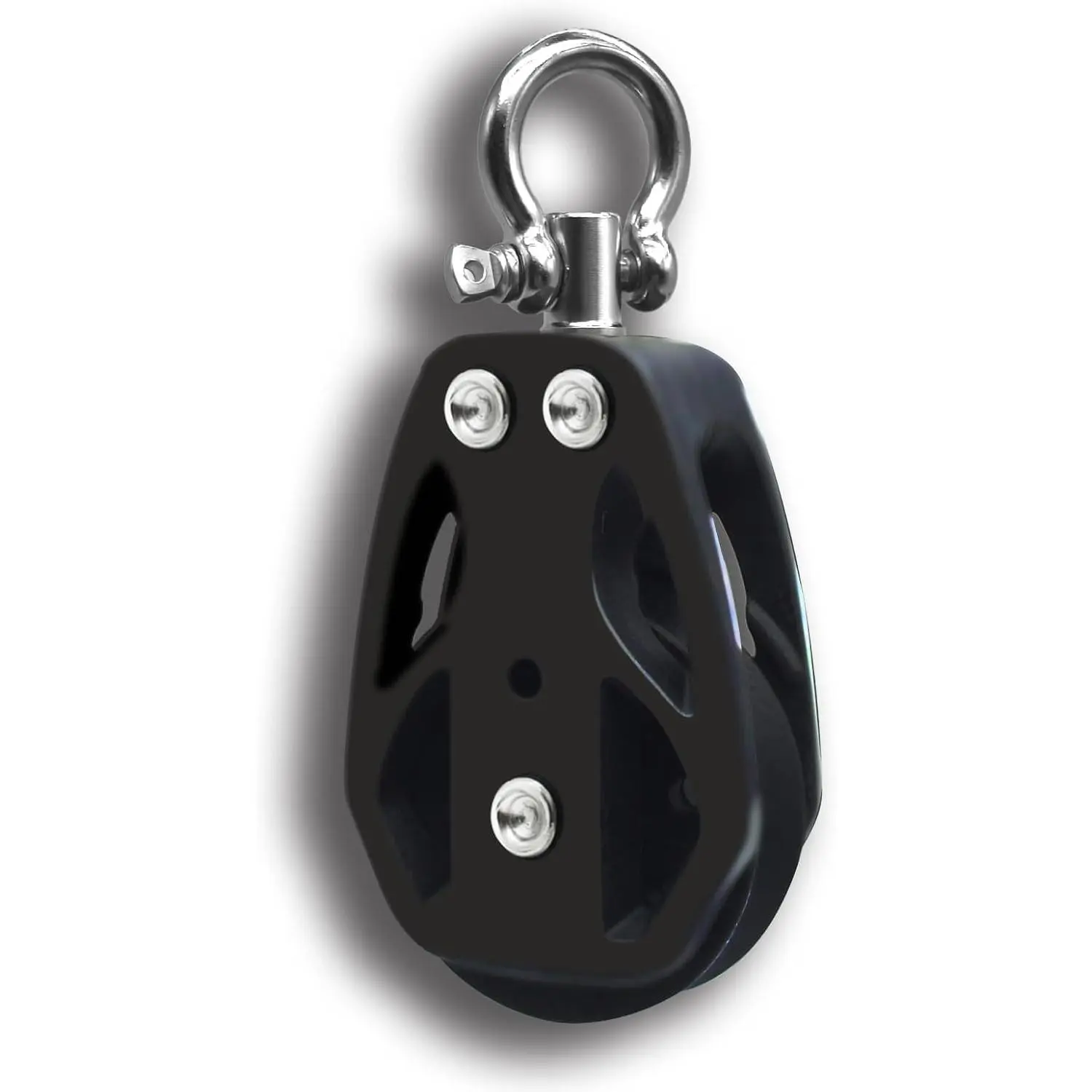 Single-Swivel Sailboat Pulley - Compact Marine Pulley, Made of T316 Stainless Steel and PA6.6 Nylon, Sailboat Hardware