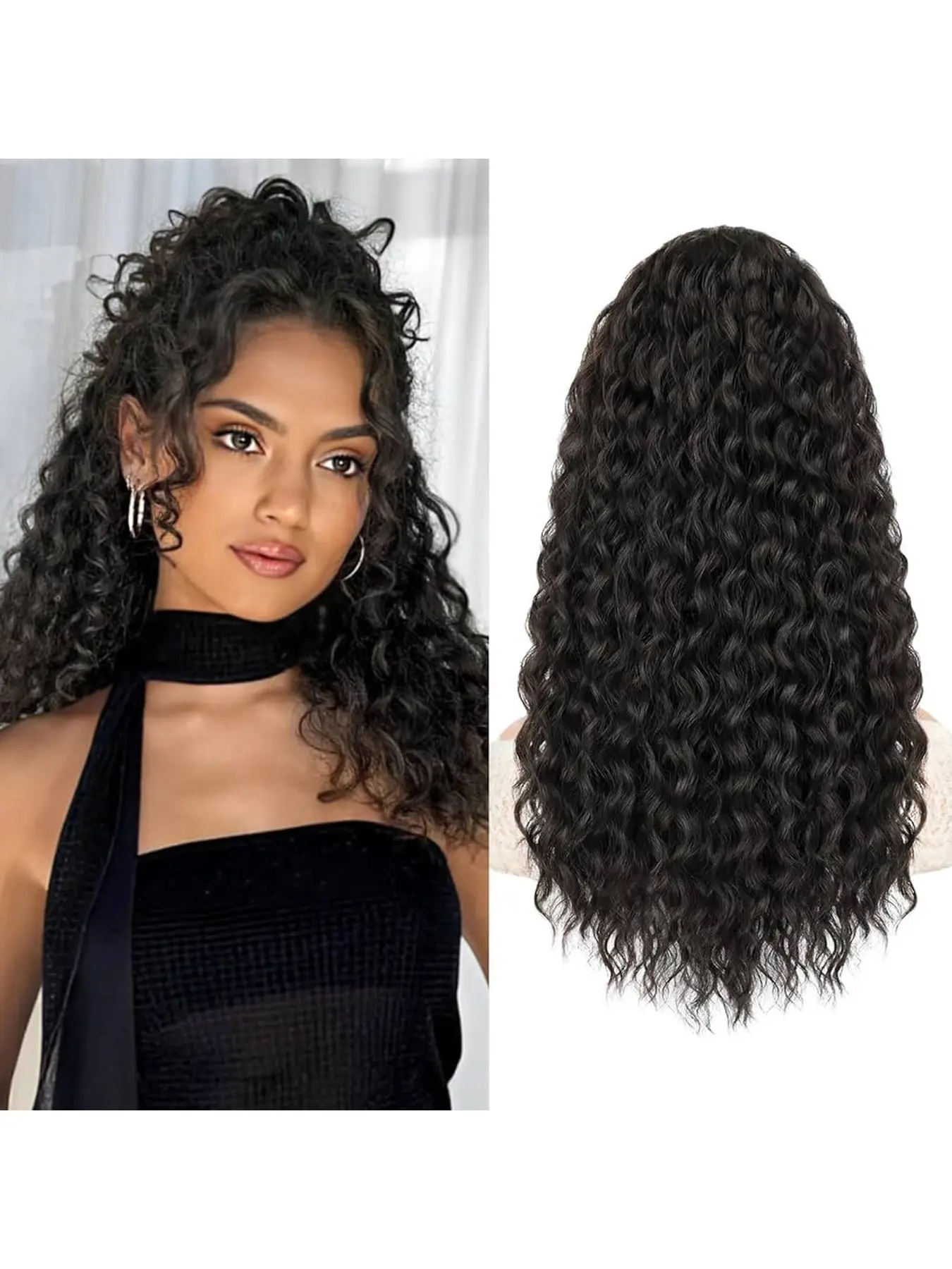 Long Synthetic Ponytail Hair Extension with Adjustable Drawstring for Natural Flowing Look Stylish Comfortable Lightweight Hairpiece Ideal for Everyday Use and Trendy Street Photography
