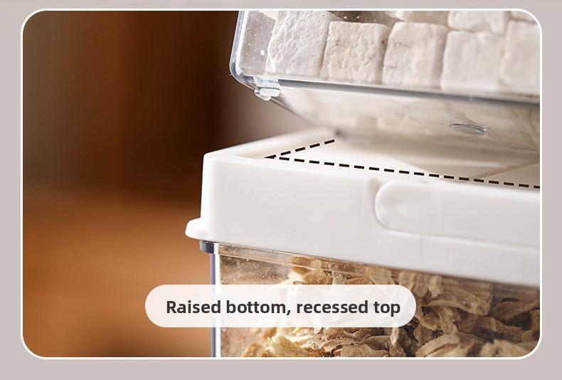 FaSoLa seasoning storage box for kitchen use, transparent with lid, sealed and moisture-proof spice and condiment dispenser box