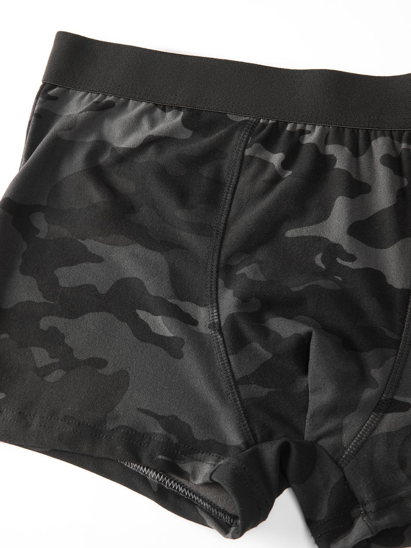 Men's 10pcs Solid Color & Camo Print Contrast Tape Boxer Briefs, Soft Stretch Briefs, Casual Athletic Activewear Sportswear Comfy Breathable Fitted Fabric Panties for Daily Wear, All Season Underwear