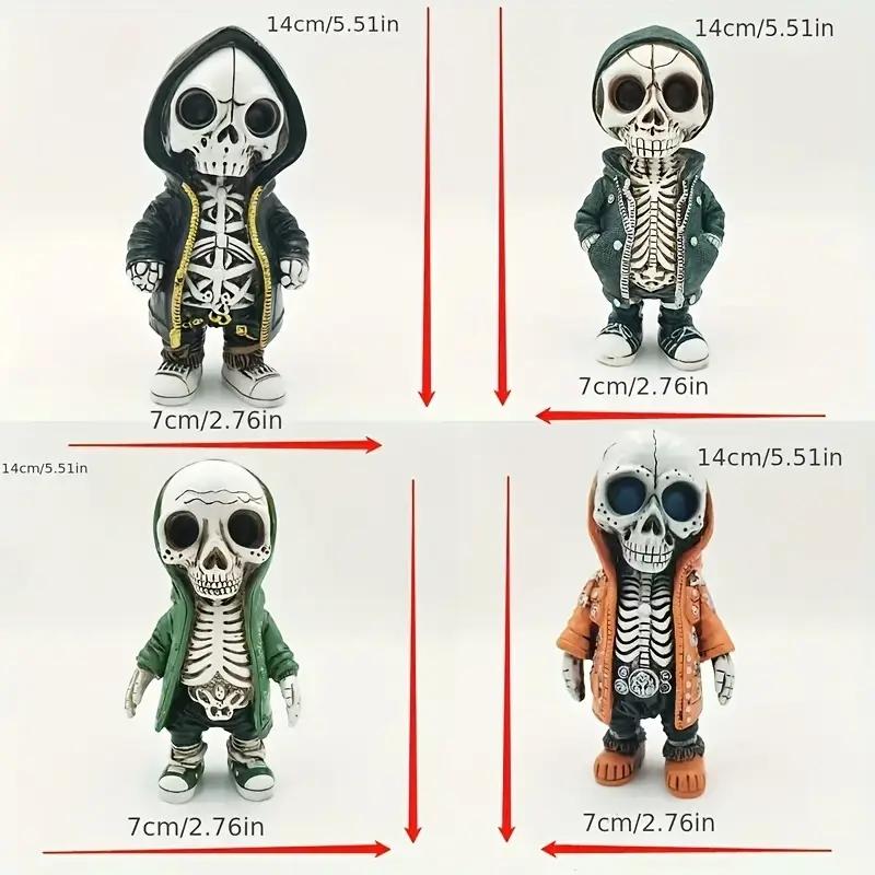 Spooky Halloween Skeleton Dolls, 2pcs Home Decor Sculptures, Decorative Piece, Perfect for Atmosphere Decorations and Ornaments, Ideal for Halloween Celebrations, Figurines