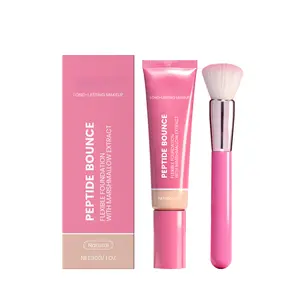 Natural Beige Lightweight Foundation with Dimethicone & Titanium Dioxide, Hydrating Soft Matte Liquid Makeup for Smooth Even-Looking Skin