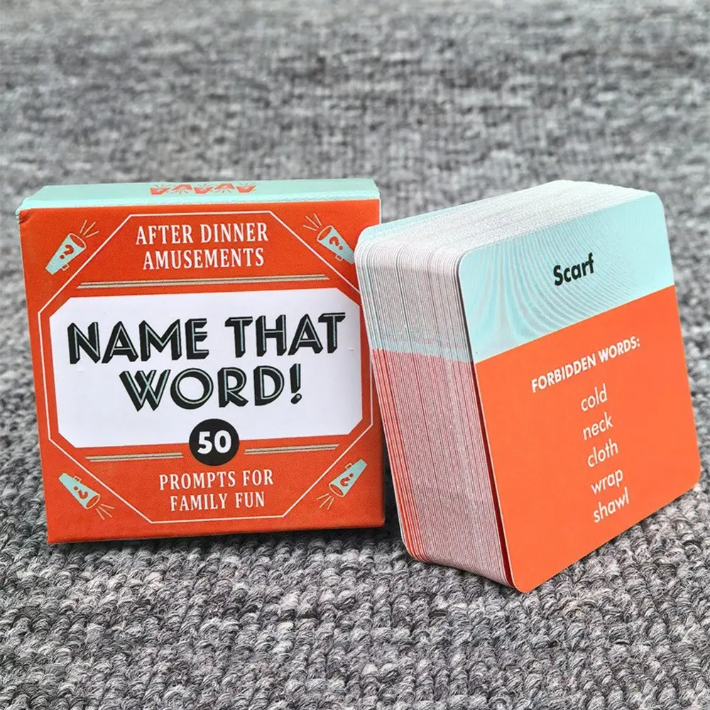 Family Interactive Game with 50 Fun Clues, Blue Design Card Material, Perfect for Family Gatherings, Card Games for Families, Casual Card Games, Party Cards Game