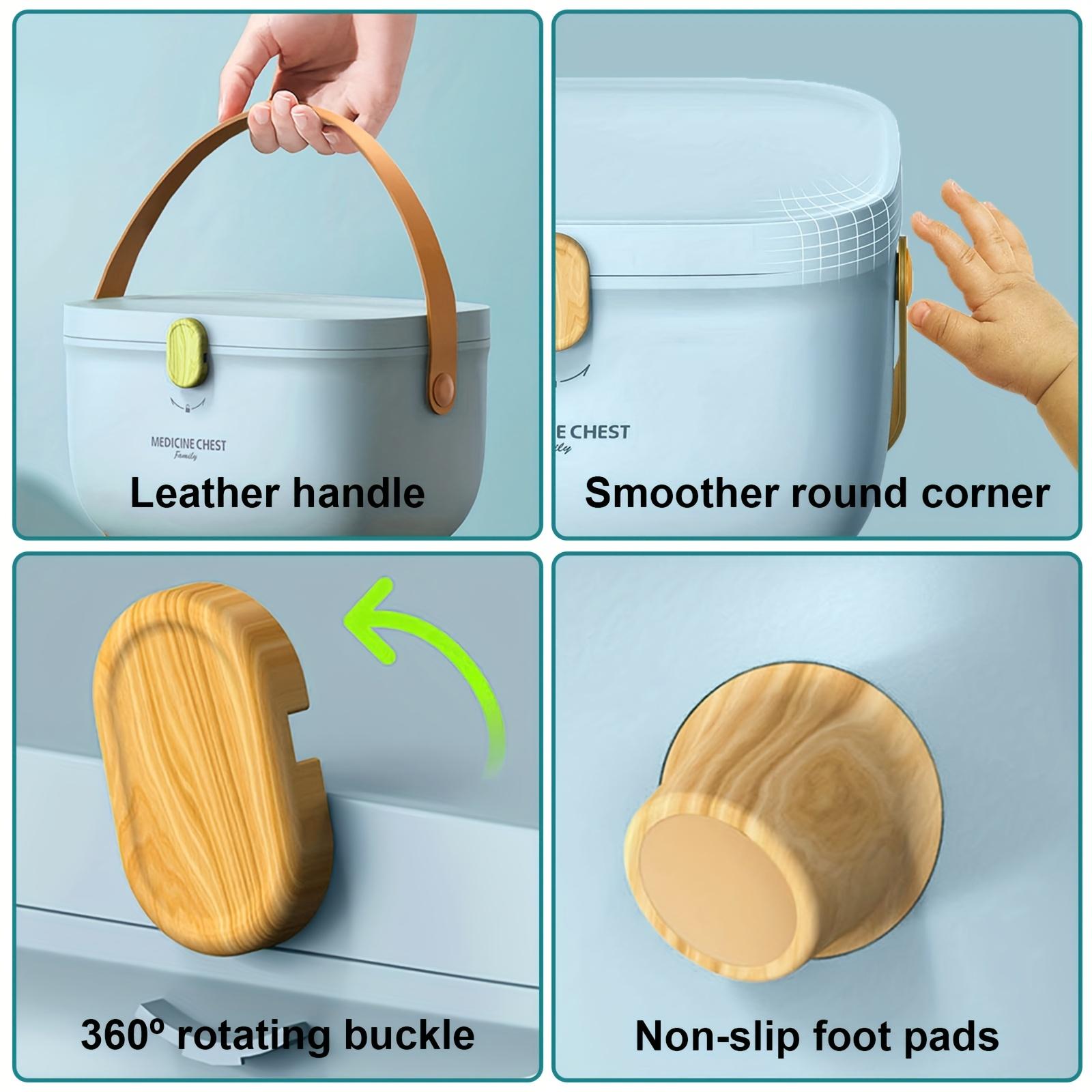 Large-Capacity Multi-Layer Medicine Storage Box with Handle • Dust-Proof Plastic Organizer • Household Storage Box for Home Organization • Suitable for Home Use